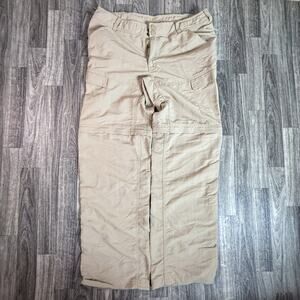 The North Face Women’s Size 12 Beige Nylon Cargo Hiking Pants Outdoor Adventure